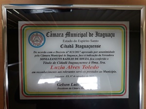 Placa de Homenagem